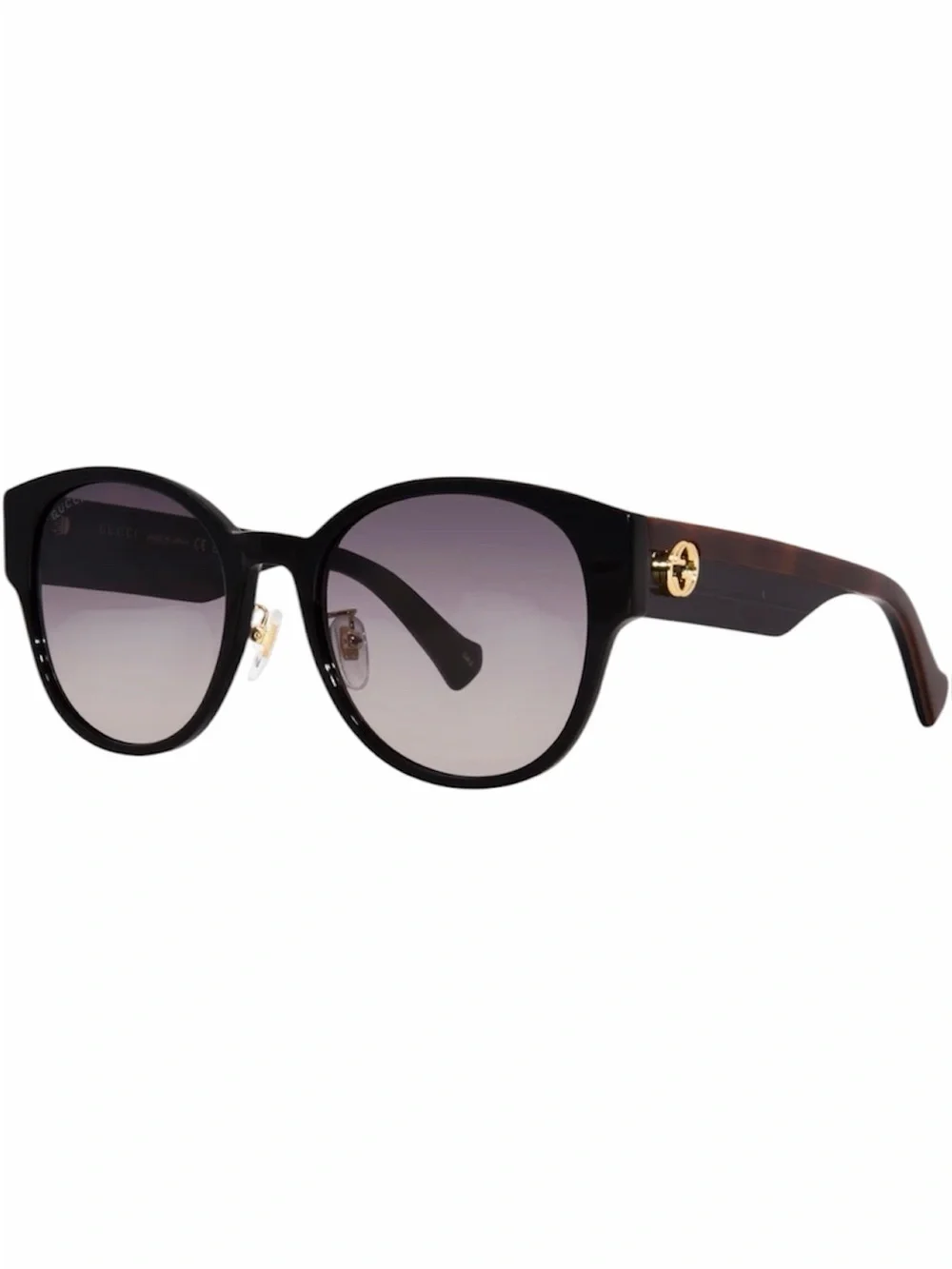 Gucci GG1304SK 001 Sunglasses Women's Black/Havana/Grey Gradient 56mm